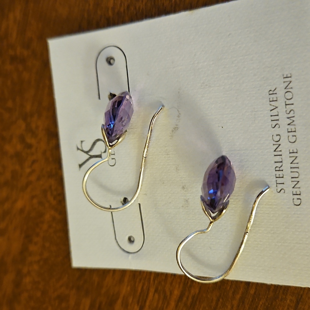 Amethyst/sterling Earrings - Picture 2 of 5